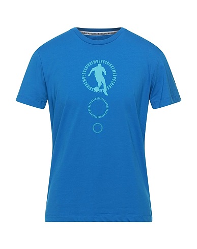 BIKKEMBERGS T-shirt Azure 92% Cotton, 8% Elastane