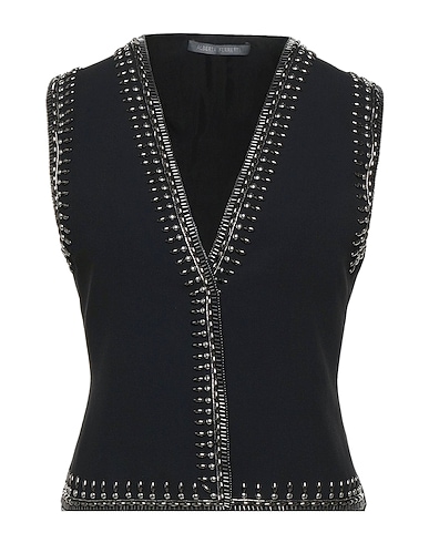 ALBERTA FERRETTI Waistcoat Black 74% Acetate, 26% Viscose