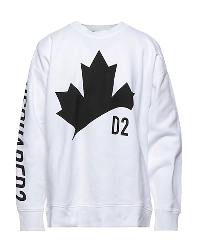 DSQUARED2 Sweatshirt White 100% Cotton, Elastane