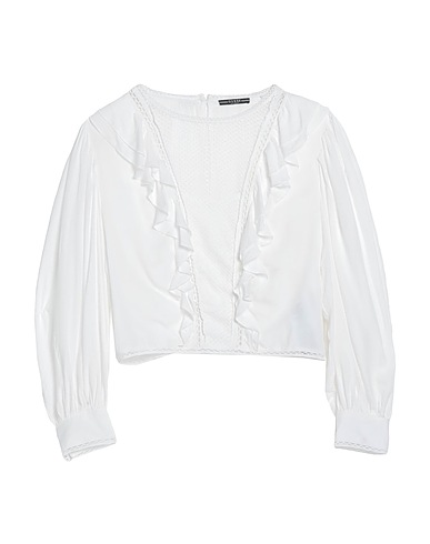 GUESS Top White 100% Modal, Cotton, Nylon