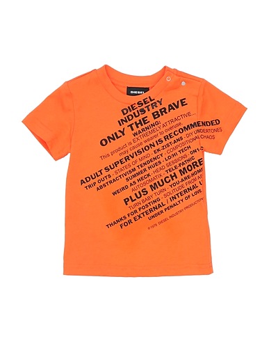 DIESEL T-shirt Orange 100% Cotton