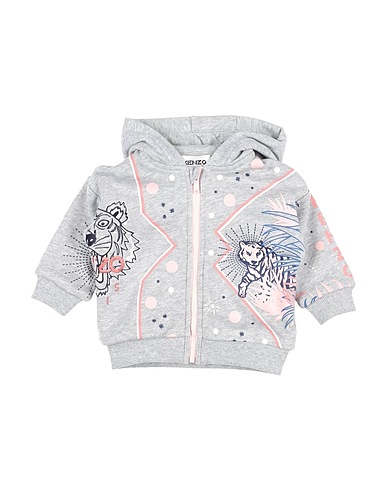 KENZO KIDS Sweatshirt Light grey 100% Cotton, Elastane