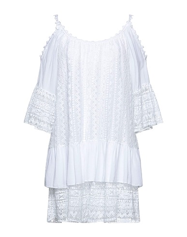 GUESS Top White 57% Cotton, 43% Polyamide, Viscose