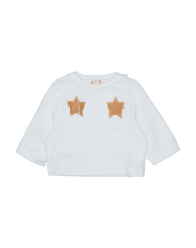 ELISABETTA FRANCHI Sweatshirt White 95% Cotton, 5% Elastane