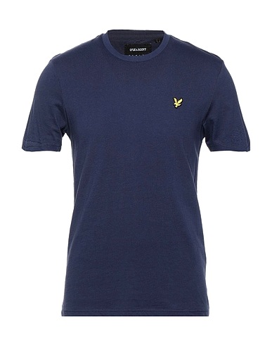 LYLE & SCOTT Basic T-Shirt Navy blue 100% Organic cotton