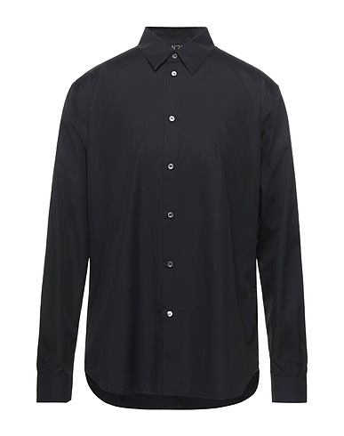N°21 Solid colour shirt Black 100% Cotton