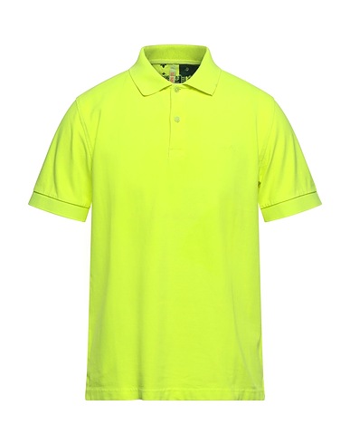 SUN 68 Polo shirt Lime green 95% Cotton, 5% Elastane