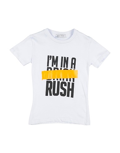 BRIAN RUSH T-shirt White 100% Cotton