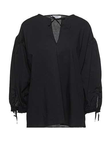 ALPHA STUDIO Top Black 98% Cotton, 2% Elastane