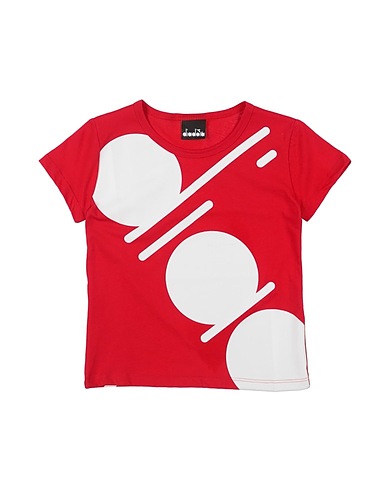 DIADORA T-shirt Rouge 100% Coton