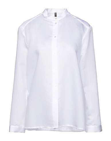 MANILA GRACE Solid color shirts & blouses White 86% Lyocell, 14% Polyester