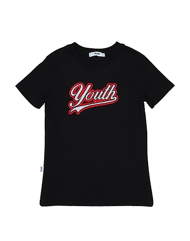 MSGM T-shirt Nero 100% Cotone