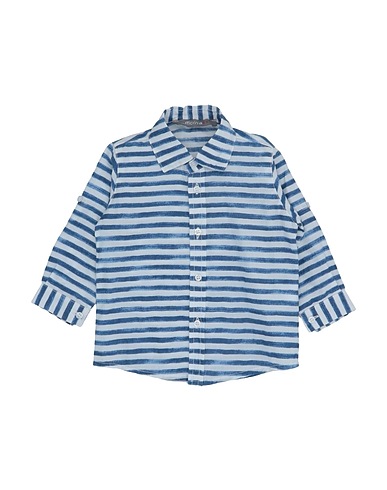 OFFICINA 51 Patterned shirt Midnight blue 100% Cotton