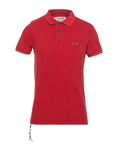 PROJECT E Polo shirt Red 100% Cotton