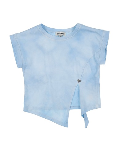 PLEASE T-shirt Sky blue 100% Cotton