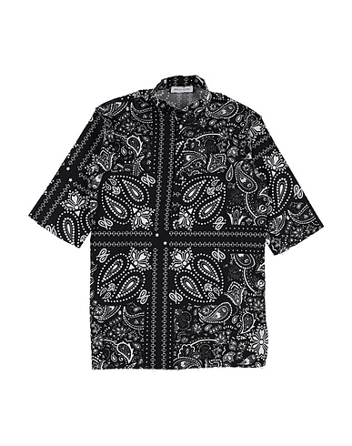 BRIAN RUSH Camicie  e bluse fantasia Nero Altre Fibre