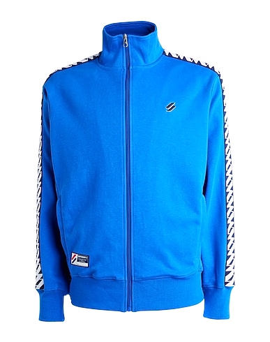 SUPERDRY Sweatshirt SDRY CODE TAPE TRACK JACKET
 Bright blue 53% Cotton, 47% Polyester