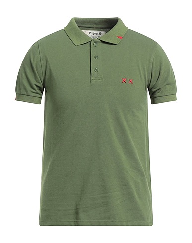 PROJECT E Polo shirt Military green 100% Cotton
