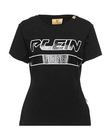 PLEIN SPORT T-shirt Black 96% Cotton, 4% Elastane