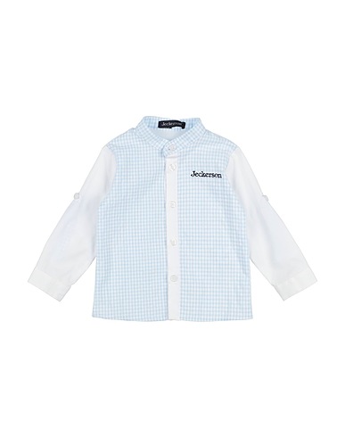 JECKERSON Patterned shirt Sky blue 65% Cotton, 35% Polyester