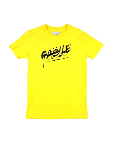 GAëLLE Paris T-shirt Yellow 90% Cotton, 10% Elastane