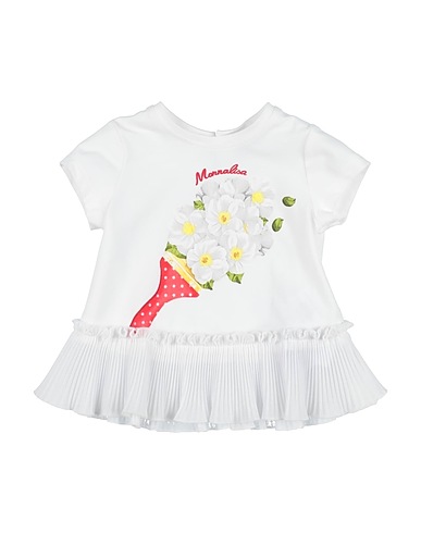 MONNALISA T-shirt White 95% Cotton, 5% Elastane, Polyester