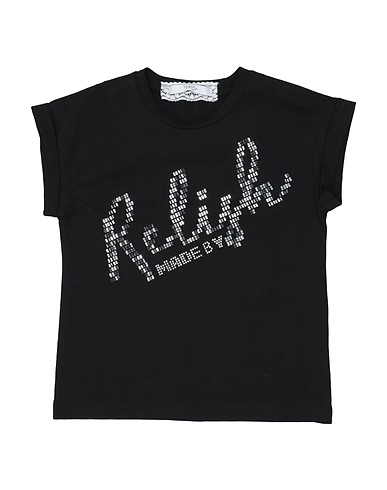 RELISH T-shirt Black 95% Cotton, 5% Elastane