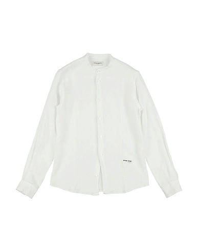 PAOLO PECORA Solid color shirt White 100% Linen