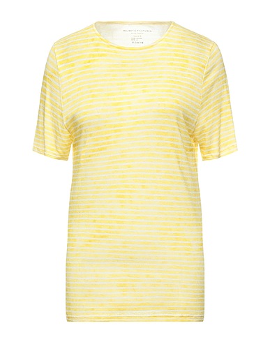 MAJESTIC FILATURES T-shirt Yellow 70% Viscose, 30% Linen