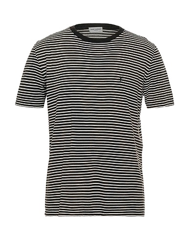 SAINT LAURENT T-shirt Dark brown 100% Cotton