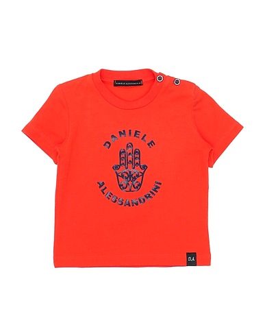 DANIELE ALESSANDRINI T-shirt Orange 90% Cotton, 10% Elastane