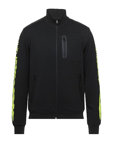 BIKKEMBERGS Sweatshirt Black 90% Cotton, 10% Polyester, Elastane