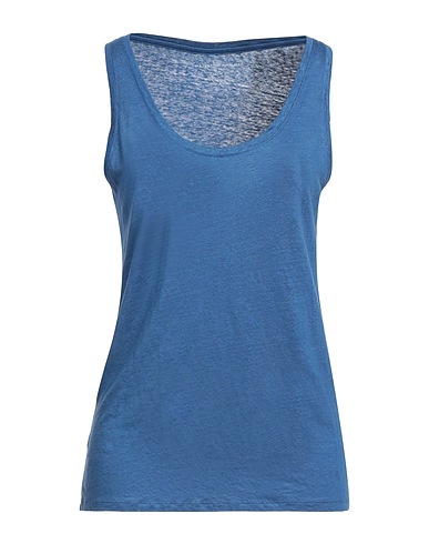 MAJESTIC FILATURES Canotta Blu 94% Lino, 6% Elastan