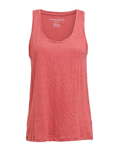 MAJESTIC FILATURES Vest Garnet 94% Linen, 6% Elastane