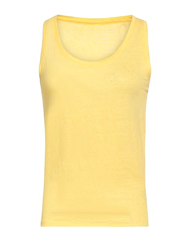 MAJESTIC FILATURES Tank top Yellow 94% Linen, 6% Elastane