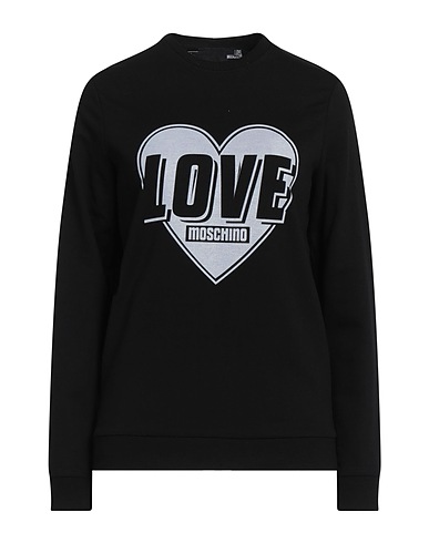 LOVE MOSCHINO Felpa Nero 95% Cotone, 5% Elastan