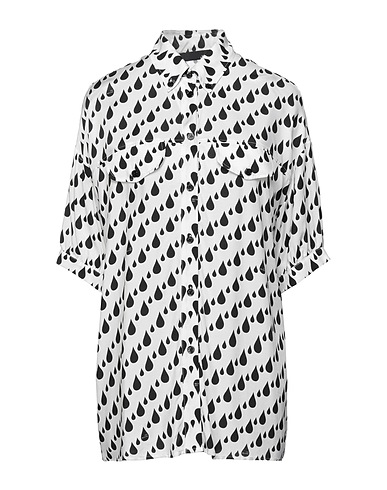 LOVE MOSCHINO Patterned shirts & blouses White 100% Viscose