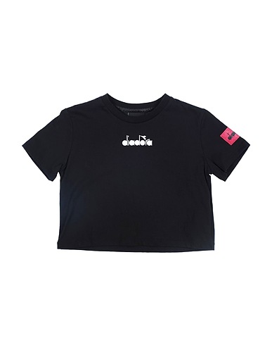 DIADORA T-shirt Black 100% Cotton