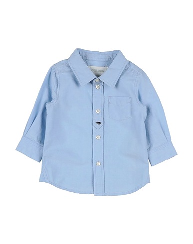 DIESEL Solid color shirt Sky blue 100% Cotton