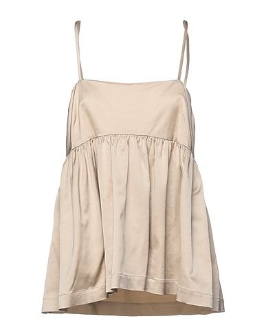 SEMICOUTURE Cami Beige 75% Viscose, 21% Cotton, 2% Silk, 2% Elastane