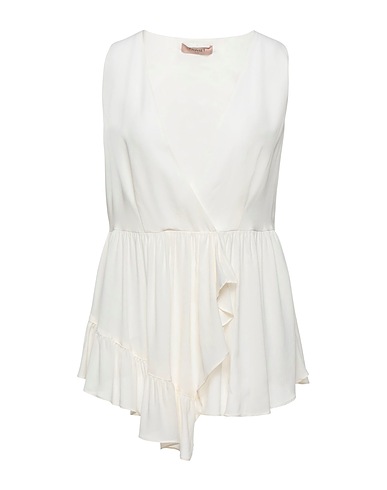 TWINSET Top Avorio 66% Viscosa, 34% Seta