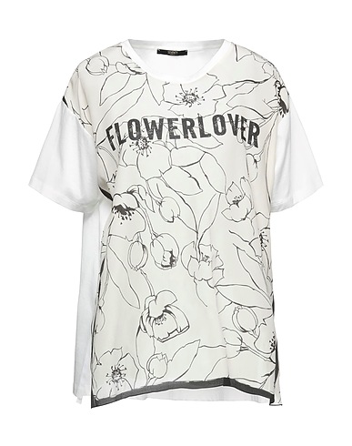 SEVENTY VENEZIA T-shirt Ivory 100% Cotton, Silk