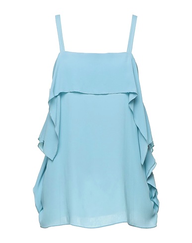 SEMICOUTURE Top Celeste 69% Acetato, 31% Seta
