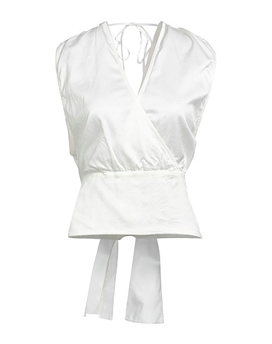 JIJIL Top Bianco 58% Cotone, 35% Seta, 7% Elastan