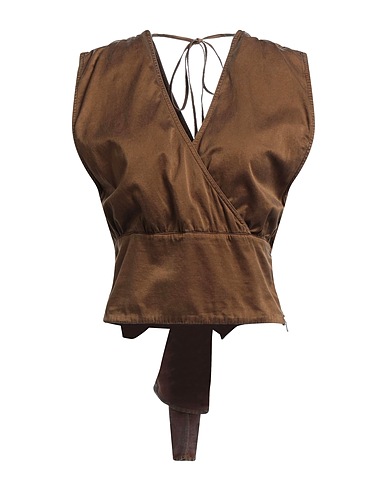 JIJIL Top Brown 58% Cotton, 35% Silk, 7% Elastane