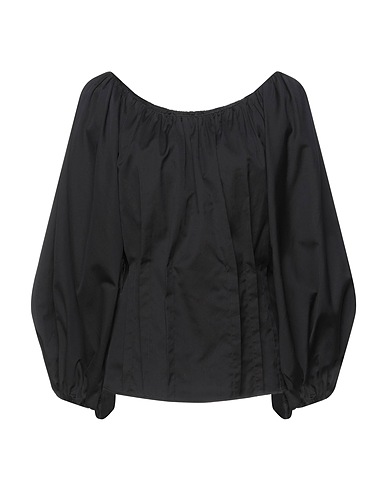 FEDERICA TOSI Top Black 76% Cotton, 24% Silk