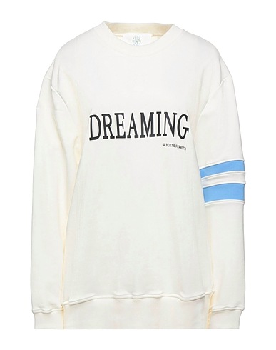 ALBERTA FERRETTI Sweatshirt Elfenbein 95% Baumwolle, 5% Elastan