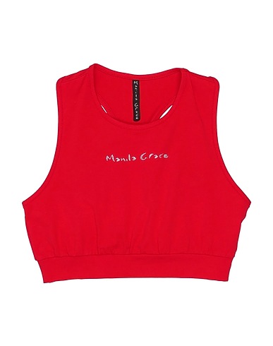 MANILA GRACE Canotta Rosso 94% Cotone, 6% Elastan