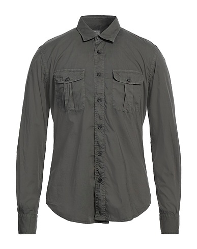 XACUS Solid colour shirt Lead 100% Cotton