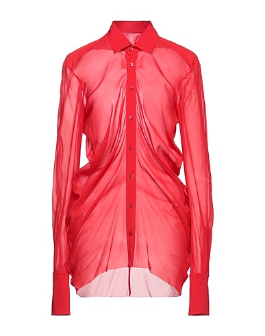 MAISON MARGIELA Solid color shirts & blouses Red 88% Silk, 12% Elastane